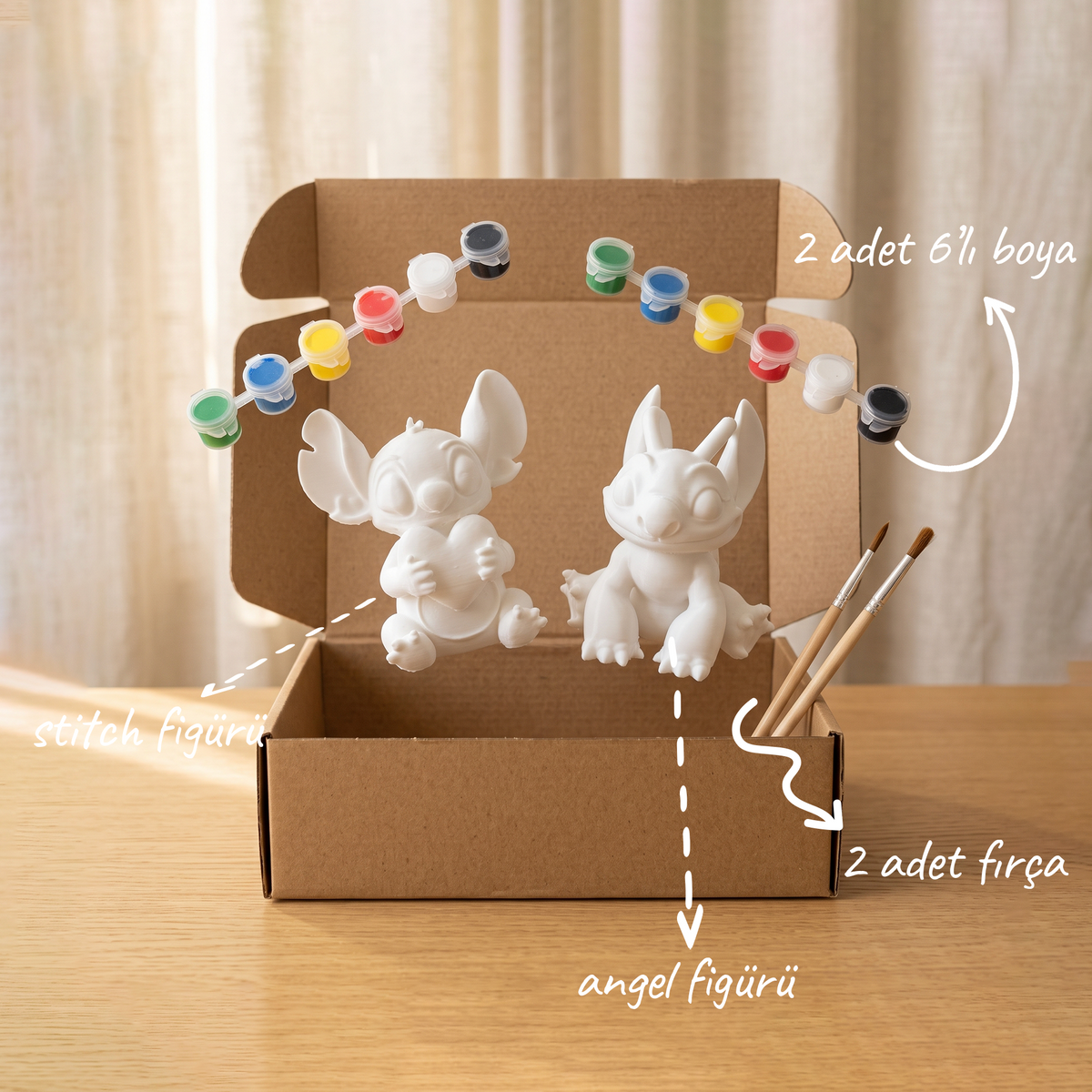 Stitch & Angel Couple Boyama Seti